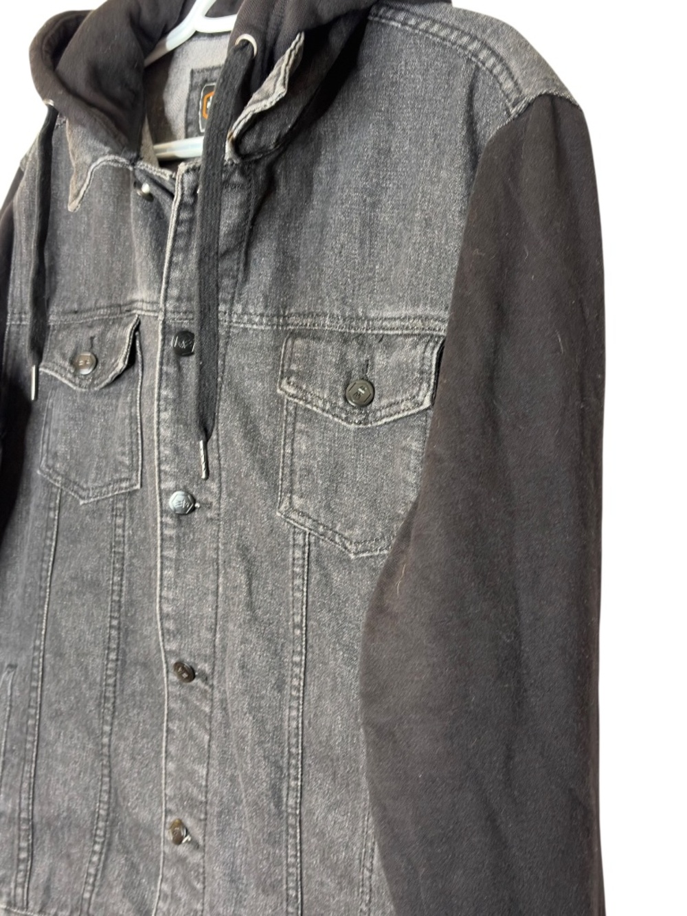 Denim and Fleece Hoody Jacket - Picture 4 of 8